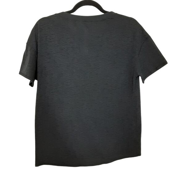 Lululemon Lightest Oversized Crop Tee Black Burnout Sheer Womens 4 Athleisure - Picture 5 of 12